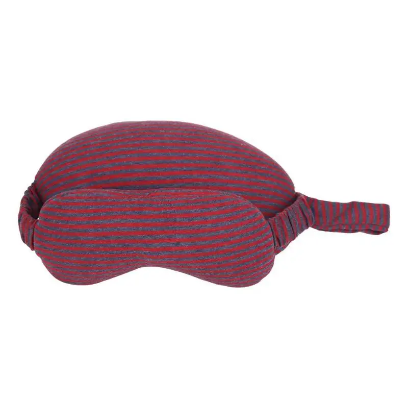 2 в 1 U-тип дорожная подушка Удобные пены хлопковая маска для глаз сна подушка для самолета надувные подушки шеи сна домашний текстиль - Цвет: 5