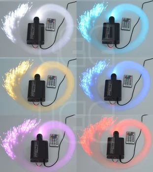

Car use DC12V 16W RGBW Fiber Optic Star Ceiling kit 150pcs/200pcs 0.75mm 2M optical fiber with 28Key RF remote