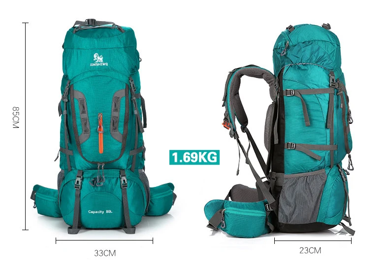 Большой Ёмкость 80L для отдыха на природе, восхождения, пешего туризма рюкзак для пешего туризма водостойкая нейлоновая сумка Спорт