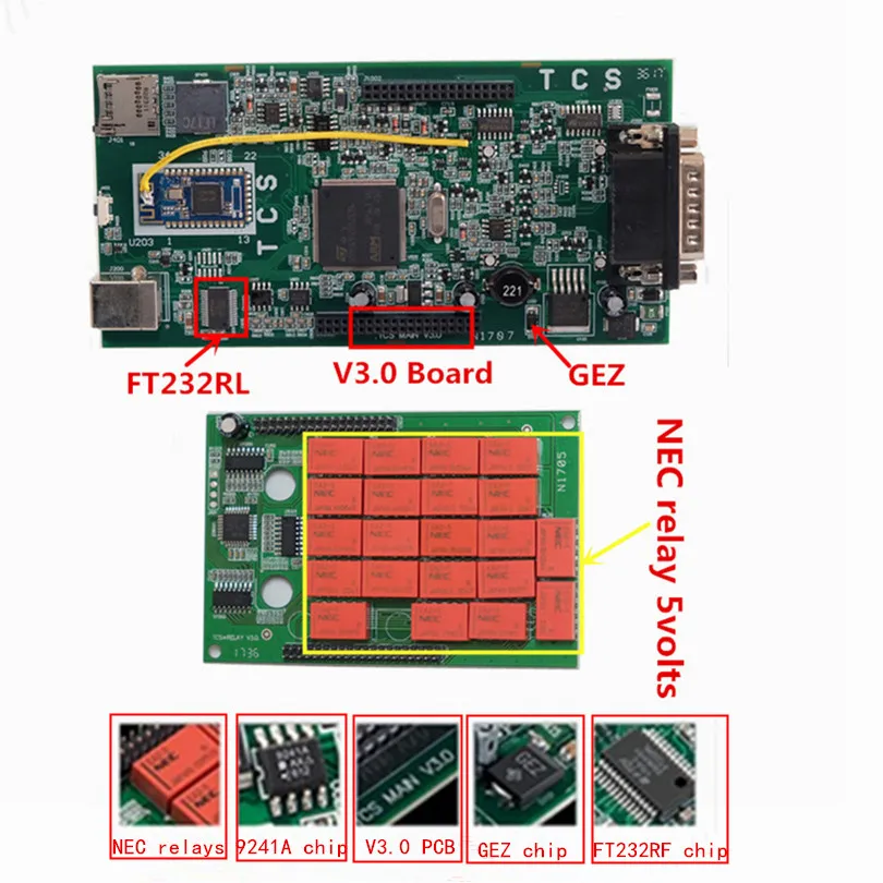 Новейший mvd TCS V3.0 с красным реле OBDIICAT-CDP,00 с Keygen Bluetooth опционально для автомобиля/грузовика Авто диагностический инструмент