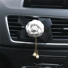 Автомобильный парфюм жемчужный бант Камелия кондиционер украшение для вентиляционного отверстия автомобильный Стайлинг духи 100 Originais автомобильный освежитель воздуха