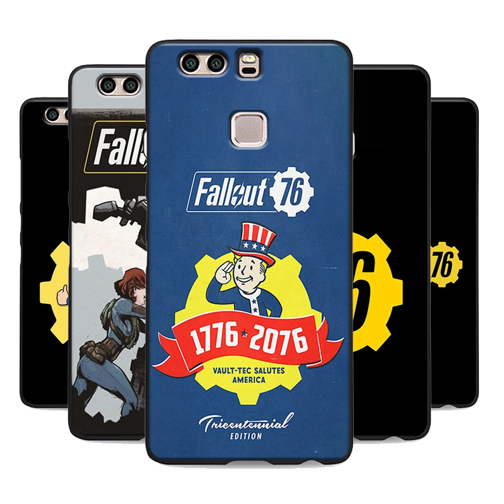 Fallout 76 чехол для телефона huawei p8 p9 p10 lite p20 pro mate 10 мягкий силиконовый черный высокого