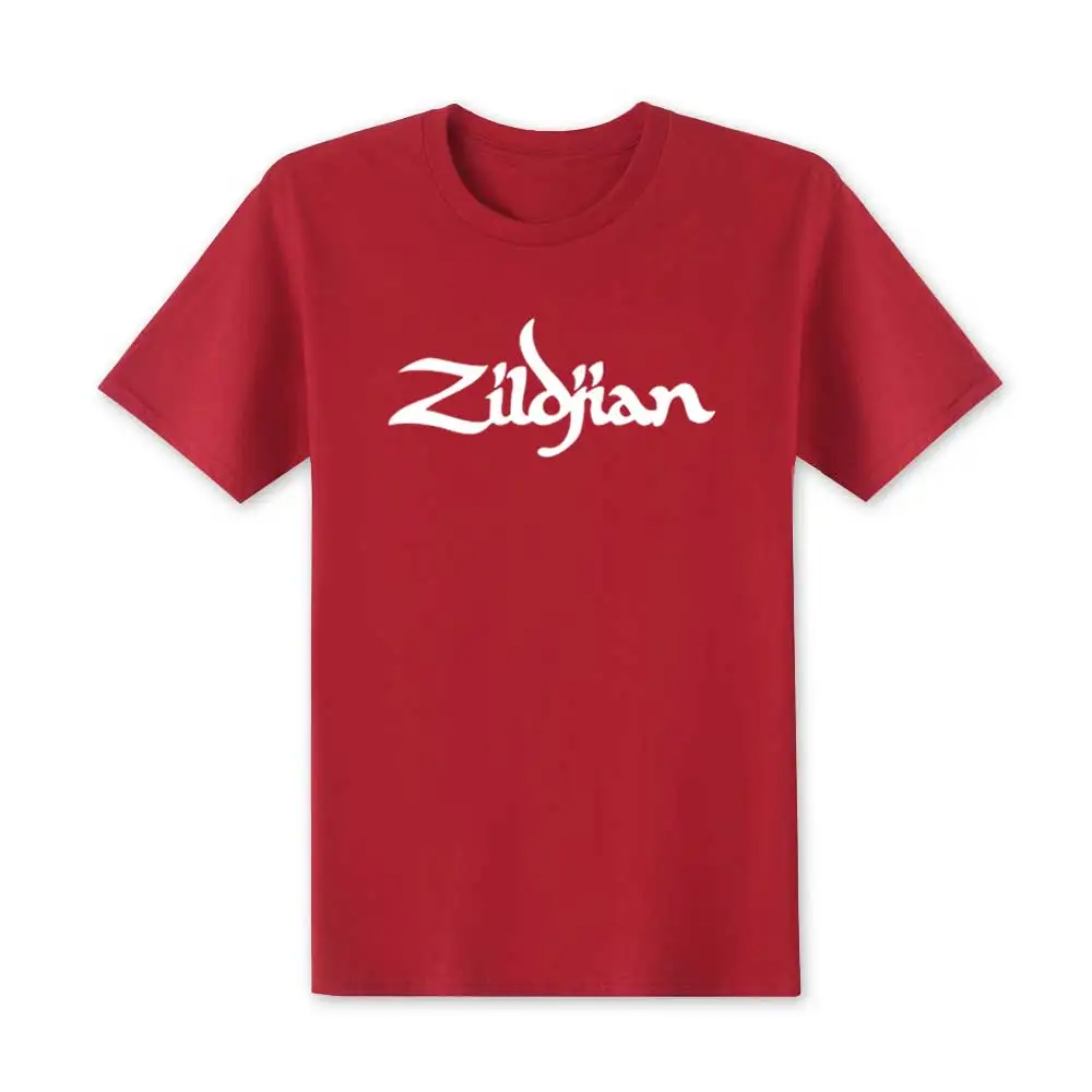 Модные летние новые Zildjian мужские футболки с принтом, мужские хлопковые футболки с коротким рукавом, топы, футболки высокого качества, размер XS-XXL - Цвет: Red1