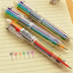 6 цветов креативные Канцтовары мульти-цветная шариковая ручка
