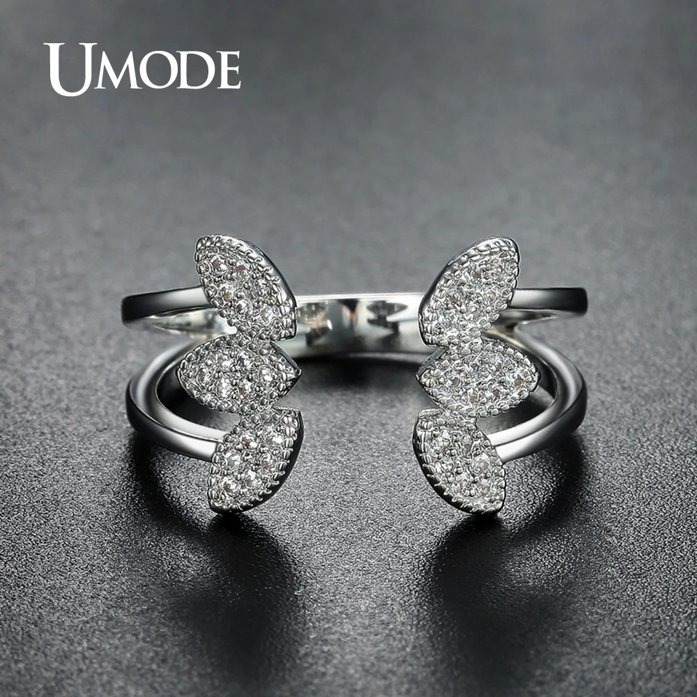 Женское Открытое кольцо с кристаллами цвет белое золото|cocktail ring|open ringbrand rings for women