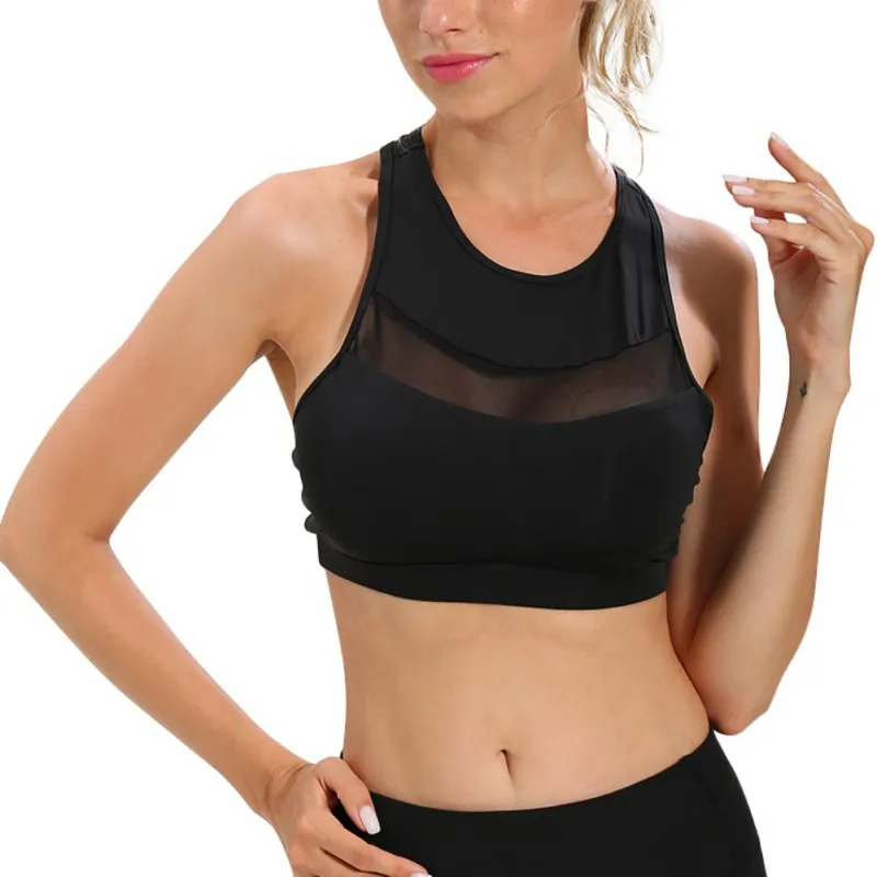 Топ для тренировок. Бесшовное белье для фитнеса. Черный тренировочный лифчик. Бюстгальтер закрывающий. Профессиональный топ для тренировок.