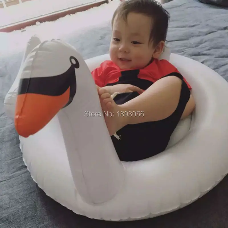 white   swan  baby  seat ring