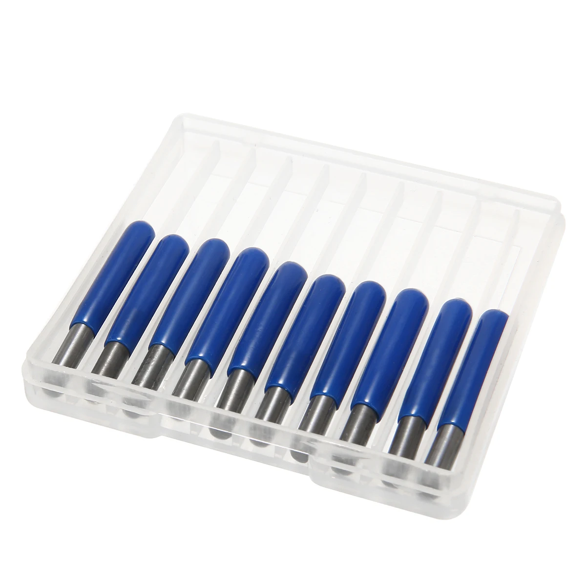 10pcs/set 3.175mm Shank Carbide PCB Engraving Bits CNC Router Tool 30 Degree 0.1mm V-shape For 2D/3D Sculpture Engraved Copper