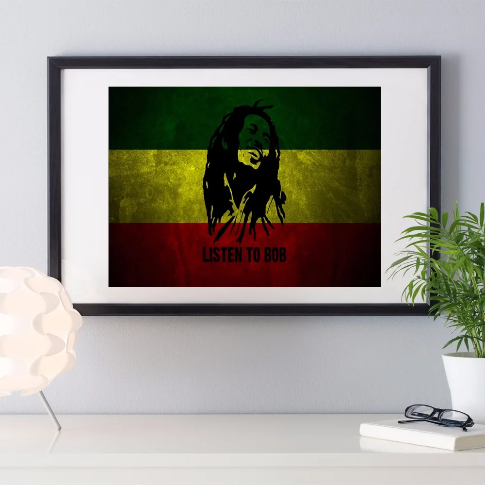 

Bob Marley Flag Vintage Retro Posters & Prints Home Decoration Large Canvas Painting Modern Wall Art Picture