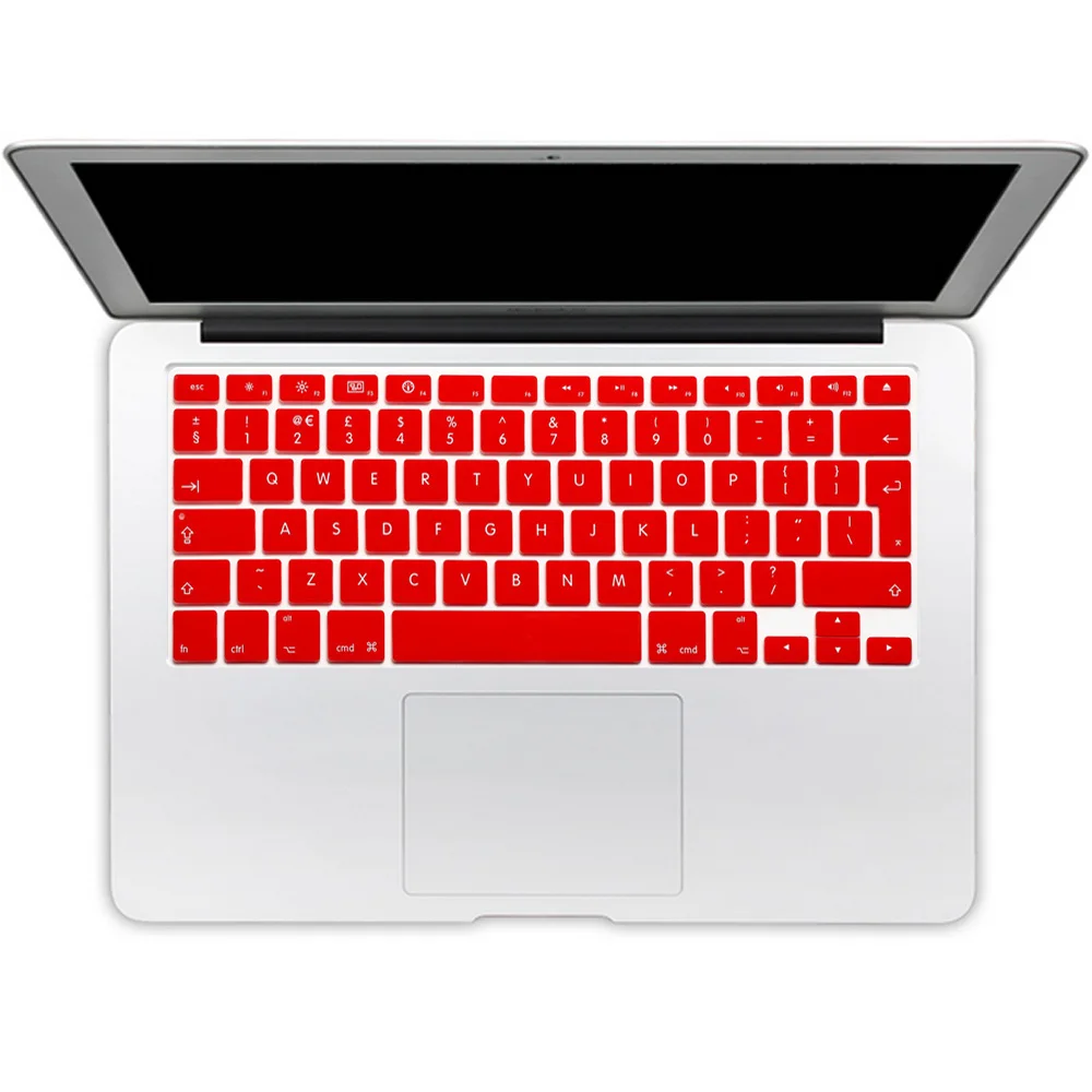 Redlai силиконовый EU/британский английский чехол для клавиатуры для Macbook Pro retina 13 15 1" для mac book Air 13" клавиатура Flim наклейки