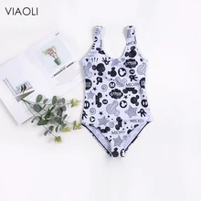 Слитный купальник, летний купальник для женщин, сексуальный мультяшный принт, открытая спина, купальник, боди с высоким вырезом, купальный костюм, maillot de bain