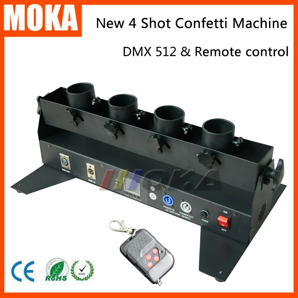 2 шт./лот 4 головки электрическая бумага конфетти машина AC110V DMX 512 Control свадебные конфетти пушка для хлопушка для вечеринок