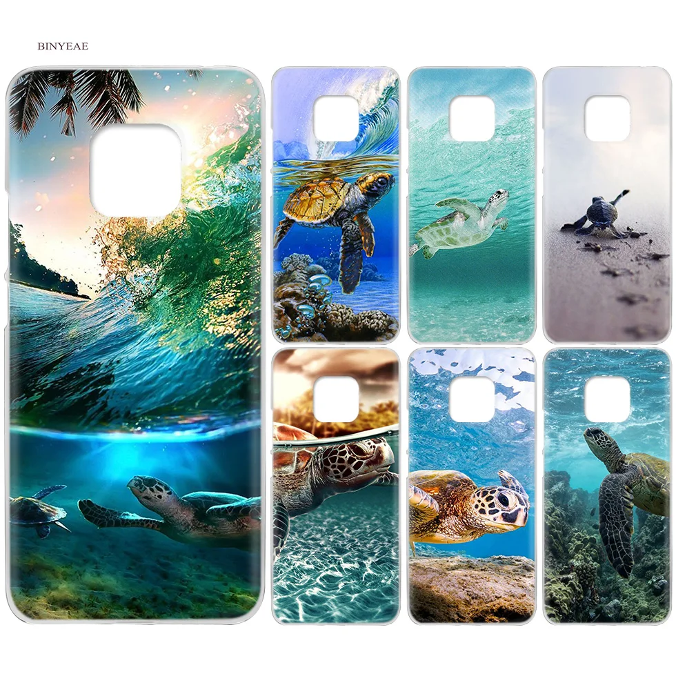 

BINYEAE Sea turtle cute coque Hard Case Cover for Huawei Mate 20 10 P20 P10 P9 Lite Pro P Smart 2017