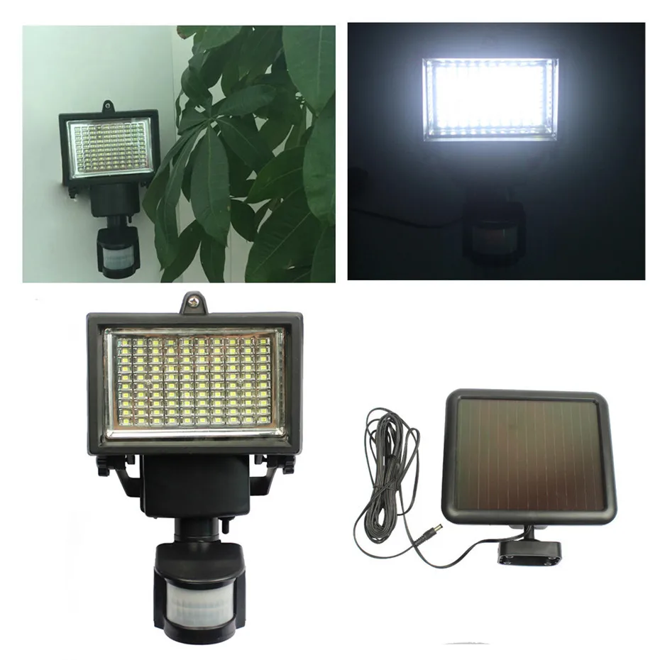 

100 LED Solar Light Wall-mounted Solar Led Lamp Outdoor with Night Sensor Solar Lights for Garden Decoration Waterproof