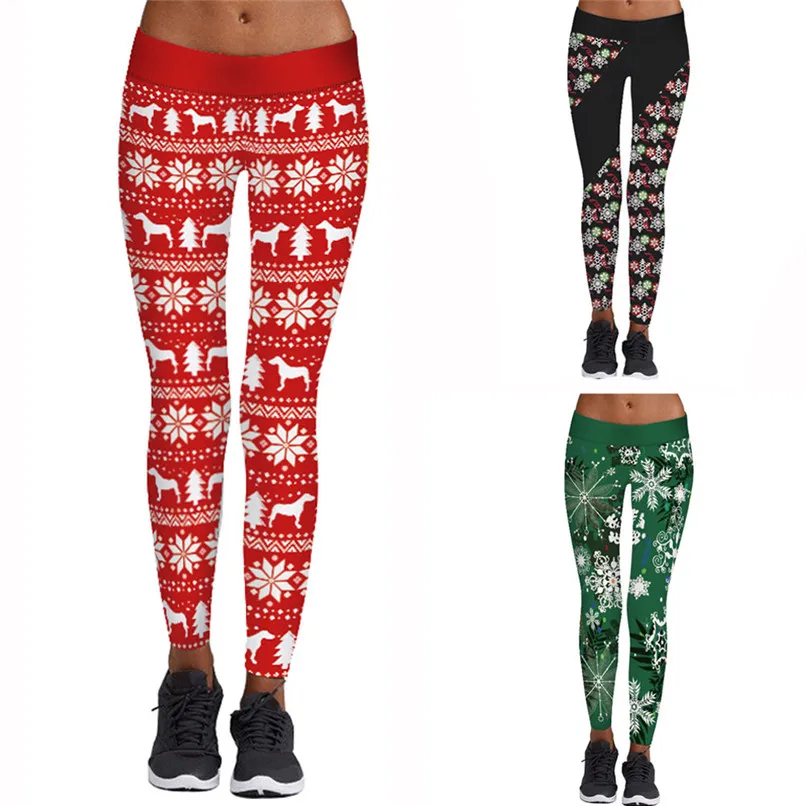 christmas running tights