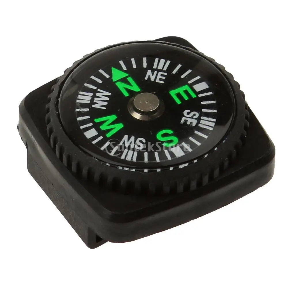 Compass with Holster Watch Band Paracord Bracelet Compass black color in Compass from Sports