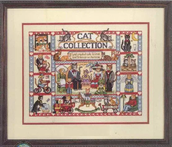

Fishxx Cross Stitch,A1739cartoon[big cat set]water-soluble printing,100% accurate pattern,11CT,Need to embroidery