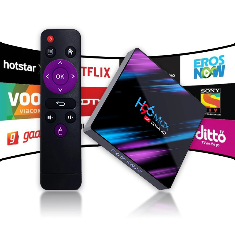 Андроид 10 Смарт ТВ Декодер каналов кабельного телевидения 4K 4096x2160 HDR Bluetooth4.0 USB 3 0