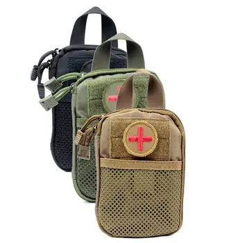 

Mounchain Survival Waterproof Nylon Durable Tactical Molle System Waist Bag Travel Medical Military First Aid Kit Sling Pouch