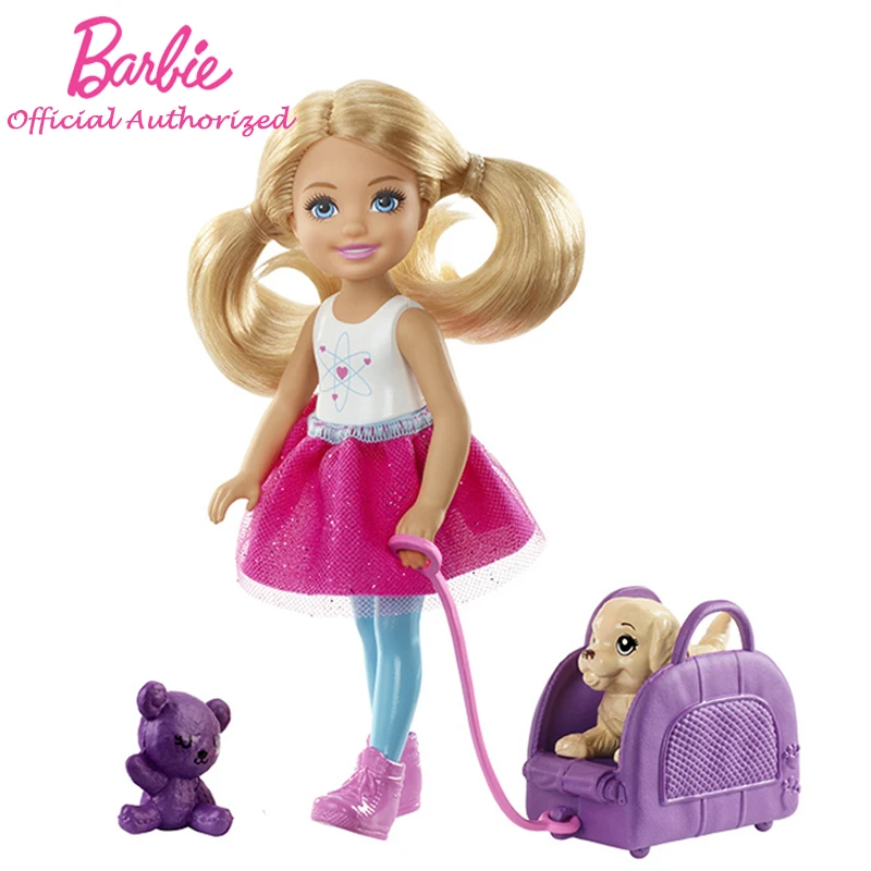 barbie travel set with puppy