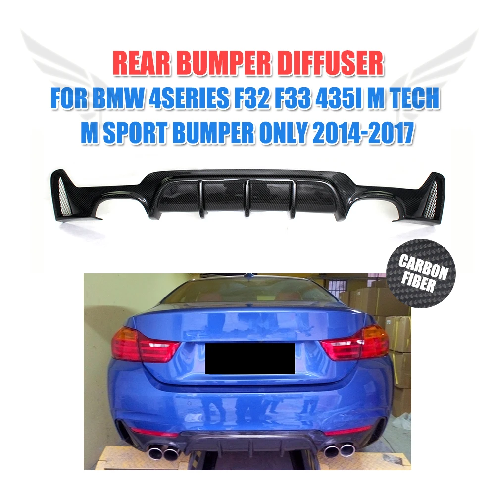 Спойлер из углеродного волокна заднего бампера для BMW 4 серии F32 F33 435i M Tech M Sport bumper только- FRP