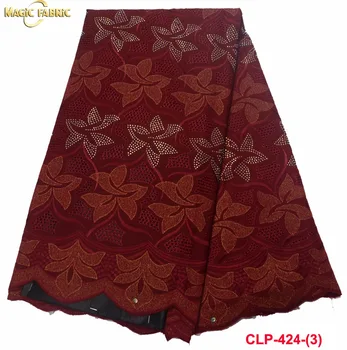 

2018 African Swiss Voile Lace Wedding Women Wedding dress High quality French Stones Swiss Voile Laces in Switzerland CLP-424