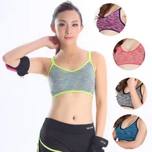 Женские спортивные бюстгальтеры спортивный жилет для спортзала Беговая Беспроводная Беговая быстросохнущая Спортивное нижнее белье Топ пуш-ап коврик Профессиональный бюстгальтер