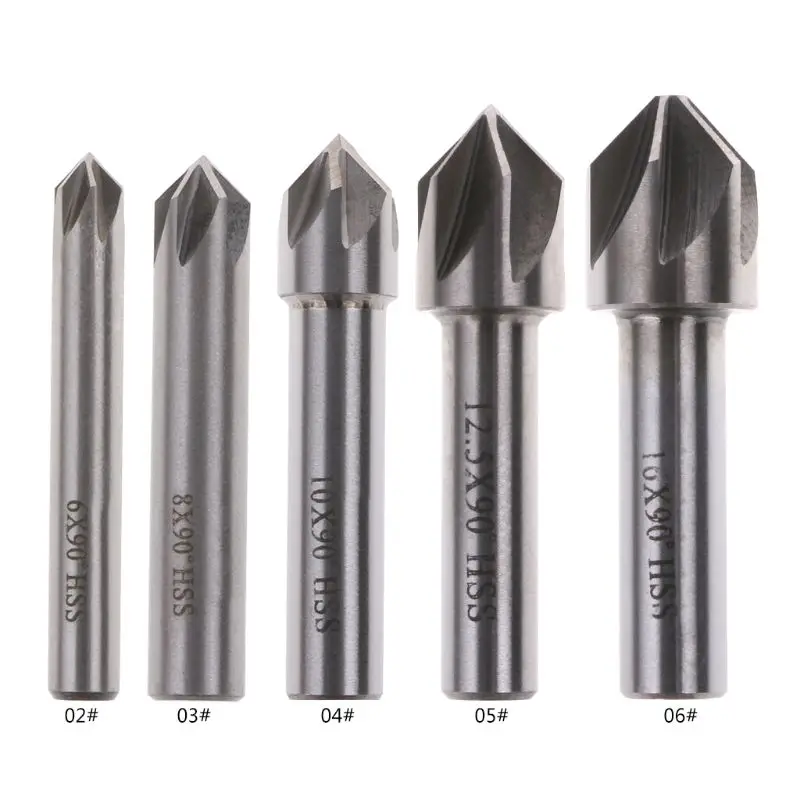 

HSS Countersink Drill Bit 90 Degree Chamfering End Mill Cutter Chamfer Deburring Tool