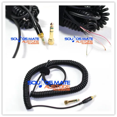 Сменный кабель для наушников DJ шнур провод штекер SONY MDR 7506 V6 CD700 900ST запасные части