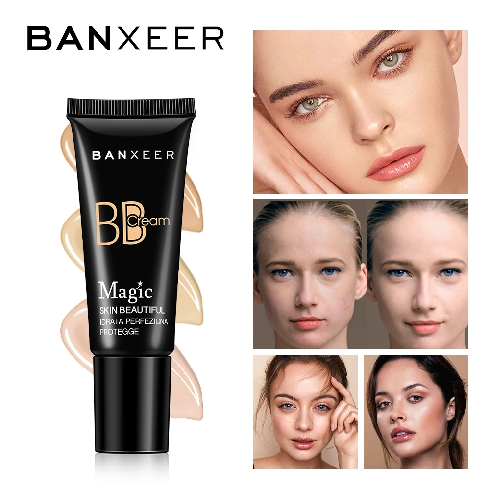 

BANXEER BB Cream Base Makeup Foundation Full Concealer BB Foundation Liquid Face Makeup Cosmetic Beauty