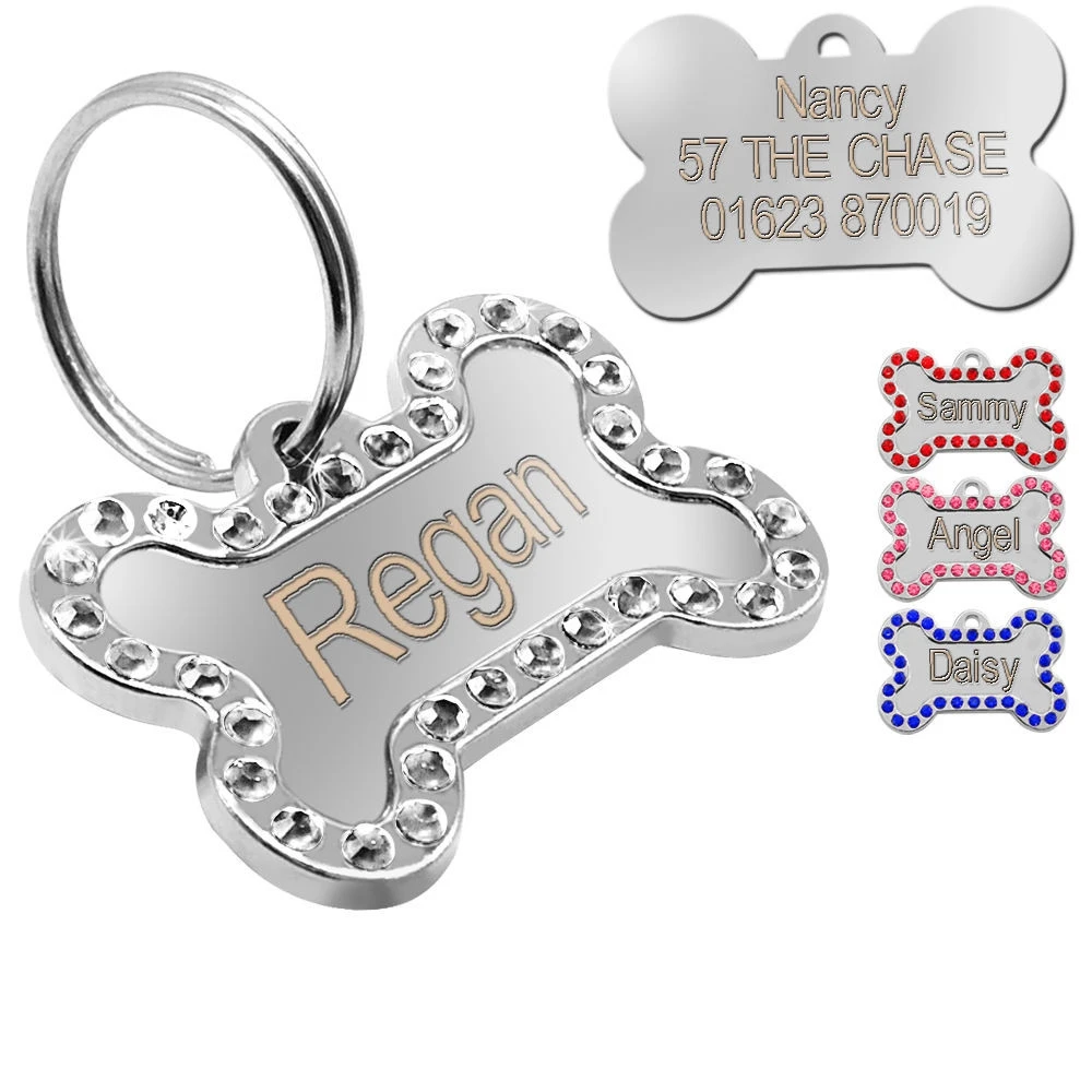 custom bling dog tags