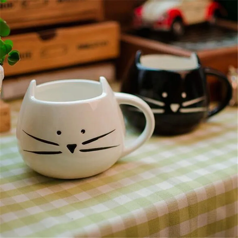 Новинка милая чашка в виде кошки кружка для кофе с животным молоком керамическая