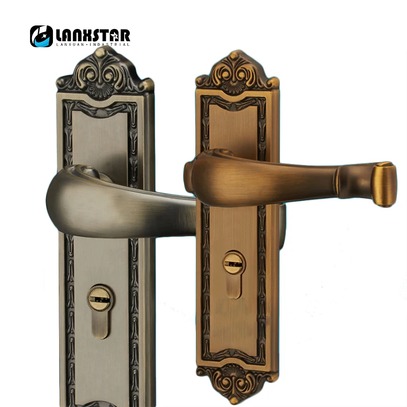 

Antique Design Bronze and Brass Color European Style Handles Mechanical Split Handle Lock