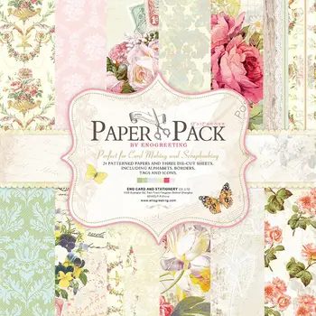 

12 Inch 24 Sheets Paper Pack Floral Design DIY Photo Albums Scrapbook Paper For Scrapbooking Cardmaking Base Paper Collection