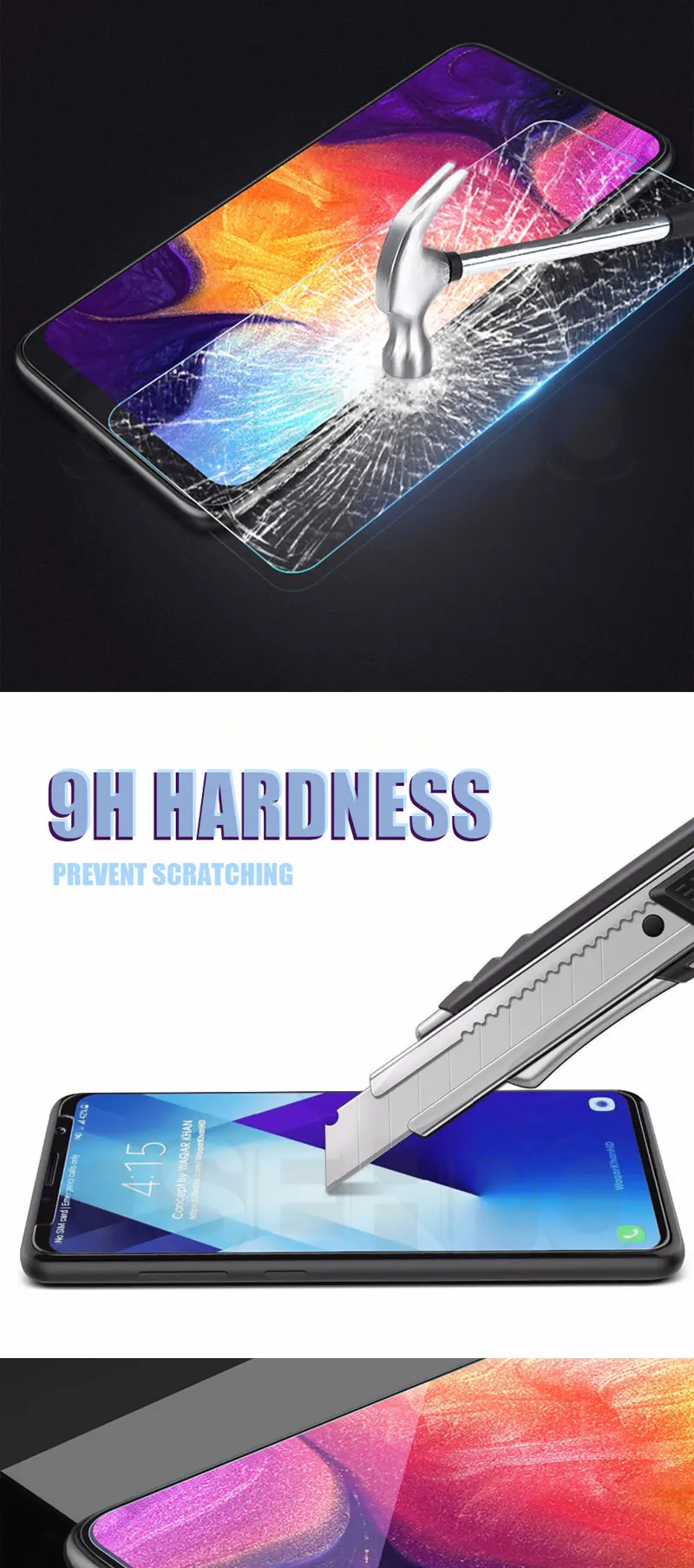 Закаленное стекло для samsung M10 M20 M30 A10 A30 A50 защита экрана половина для samsung Galaxy A7 A8 A9 A6 J6 Plus стеклянная крышка
