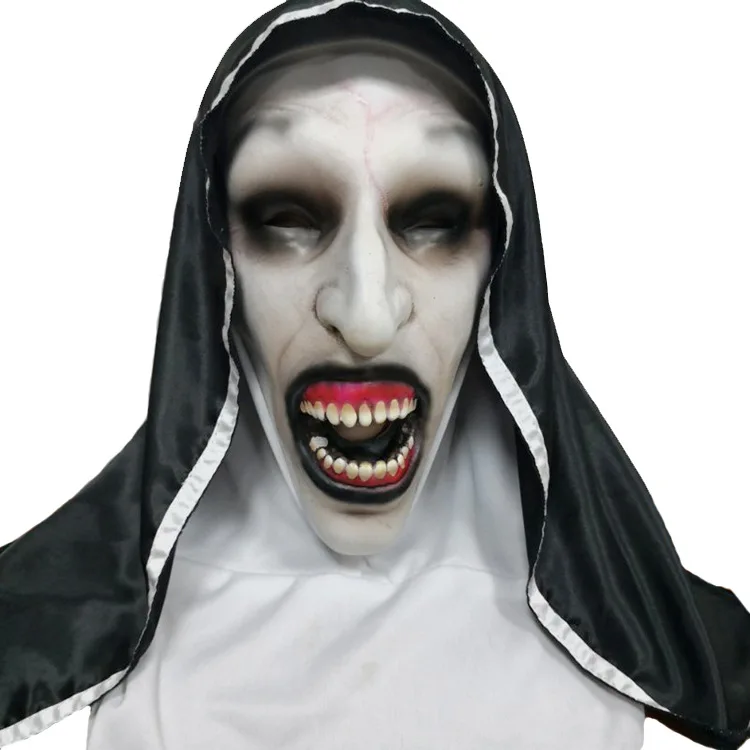 Promo  The Conjuring Cosplay Mask Nun Horror Mask Halloween Party The Conjuring Halloween Props Valak Scar