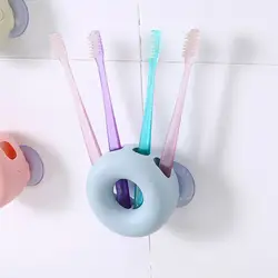 Пластиковый настенный держатель для зубных щеток Аксессуары для душевой и ванной органайзер для бритва для ванной бритвенный нож зубная