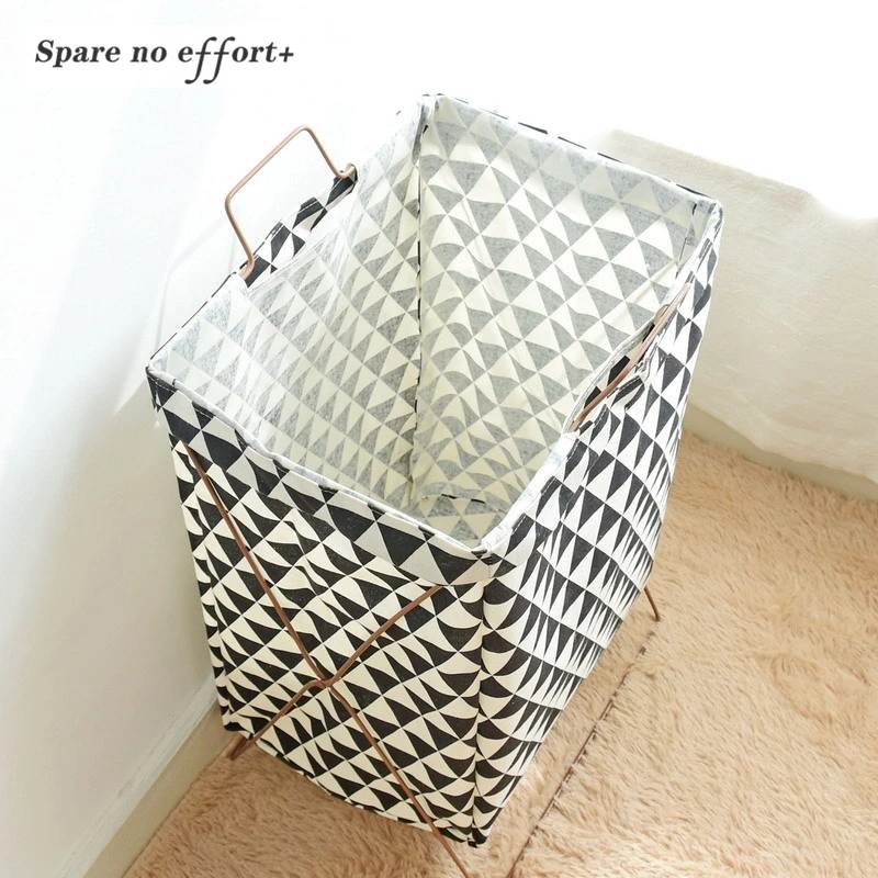 الراقي المنزل الديكور طوي الحمام الملابس القذرة تخزين الغسيل دلاء مربع حقيبة الاطفال لعبة القطن الكتان سلة التخزين