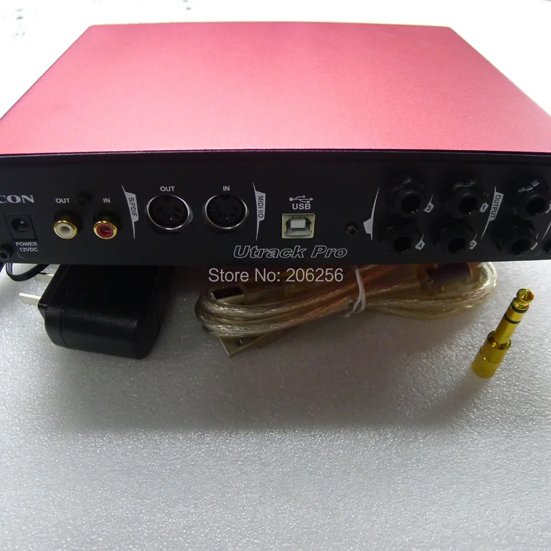 Рекламный значок Utrack Pro USB аудио Интерфейс звуковая карта 4 в/4-выход USB Запись Интерфейс с MIDI и S/PDIF I/O