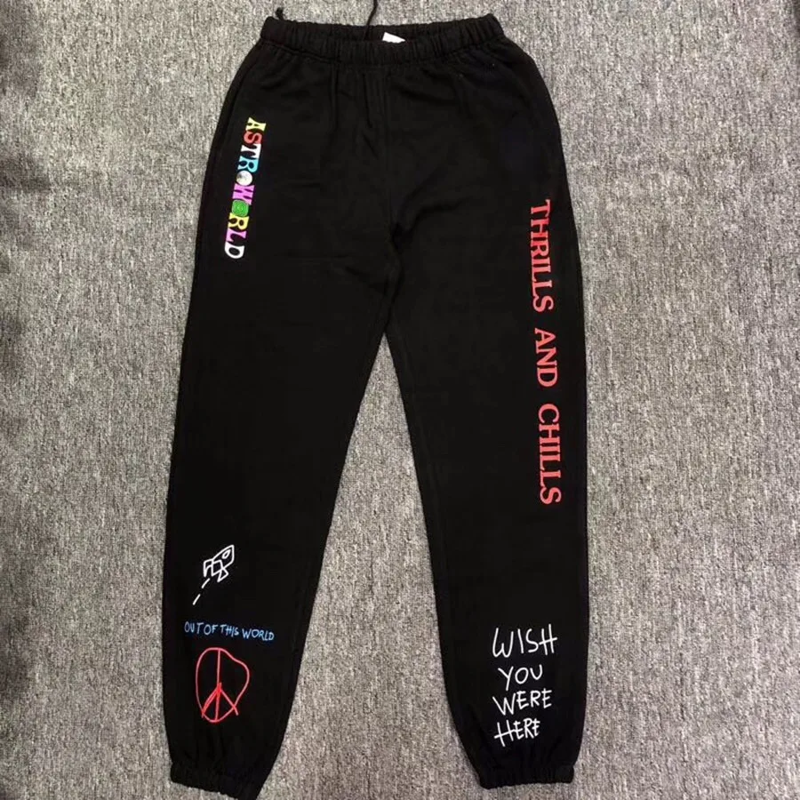 

Travis Scott ASTROWORLD Pants Women Men ASTROWORLD Trousers Tracksuit Joggers New arrived Sweat Pants