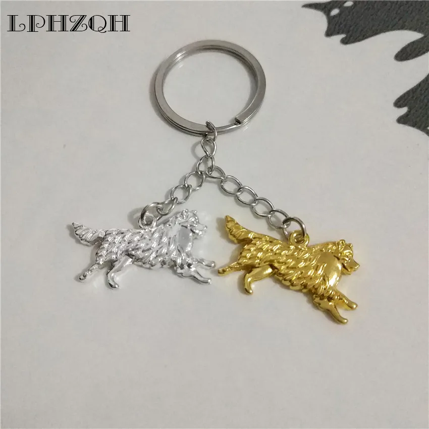 LPHZQH fashion Boho Australian Shepherd dog car key chain women handbag