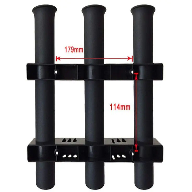 White Ayunwei 3-Tube Fishing Rod Holder Fishing Rod Rack for Boat Yacht Kayak Truck or Garage Storage with Screws