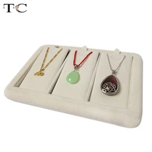 Высококачественная подставка для подвесок, чехол, подвески, подставка, бежевый бархат, ювелирный дисплей, 3 шт., может показать Чехлы 18*12*2 см