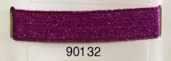 purple metallic 5/" 15 мм Серебряная или Золотая блестящая металлическая лента, эластичная лента, эластичная лента, повязка на голову, лента для волос MF15 - Цвет: purple metallic