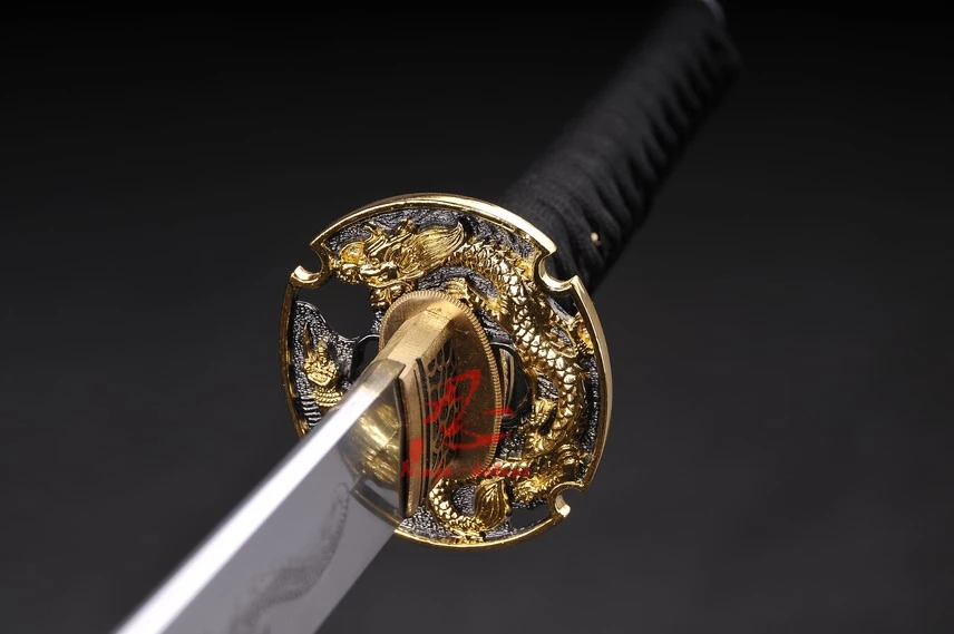 Закаленная глина battle ready полностью Выгравированная tang DRAGON blade JP katana swrod