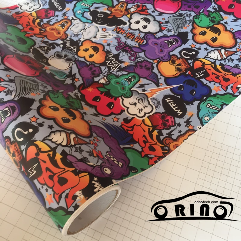 Skull Stickerbomb Wrap Vinyl-1