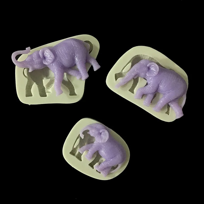 

minsunbak Different Forms Of Small Elephant Silicone Mold Chocolate Gumpaste Baking Tools Cake Decoration