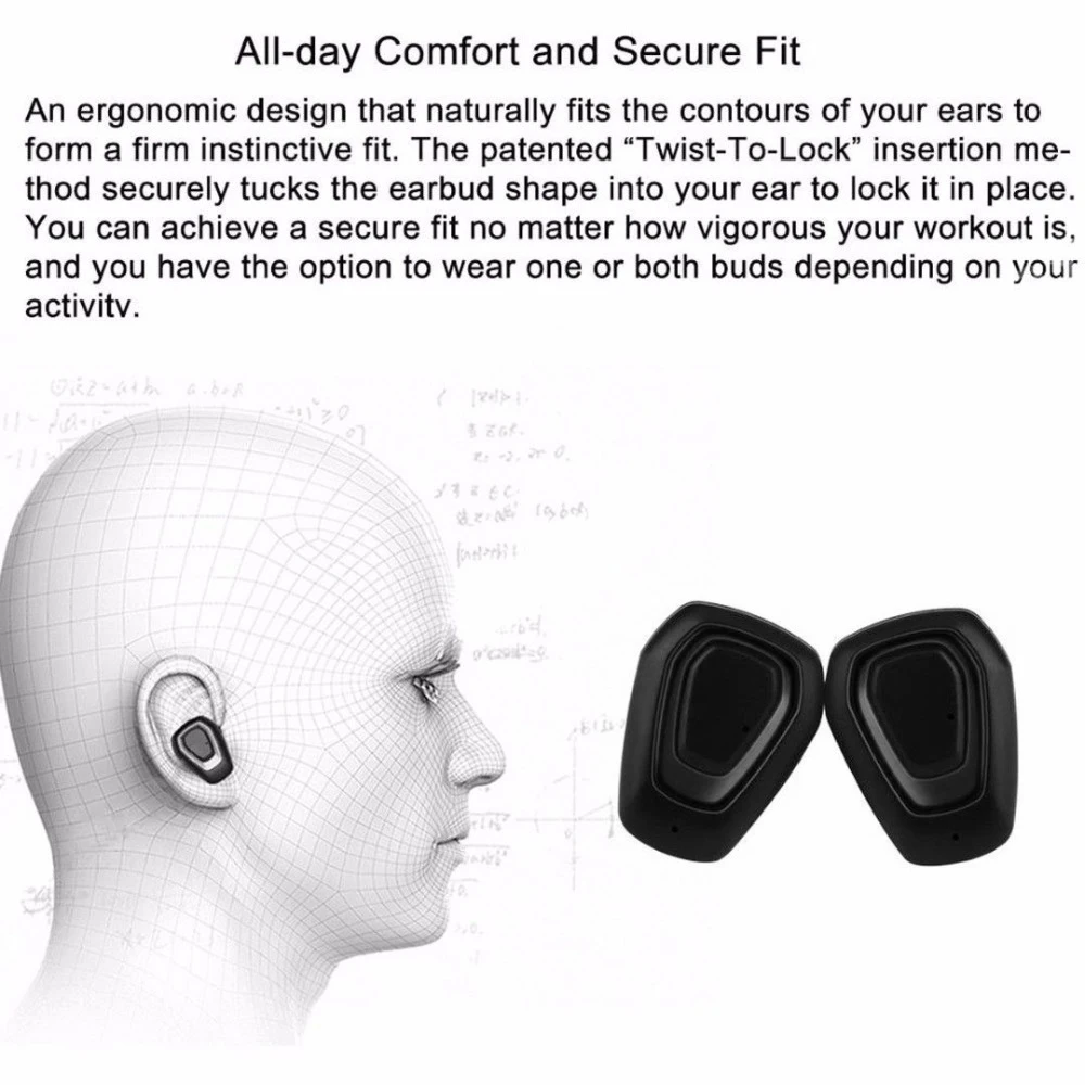 A7 TWS Беспроводная bluetooth-гарнитура стерео-гарнитура спортивные Bluetooth наушники с зарядным устройством для iphone Android PK X2T i7/i7s