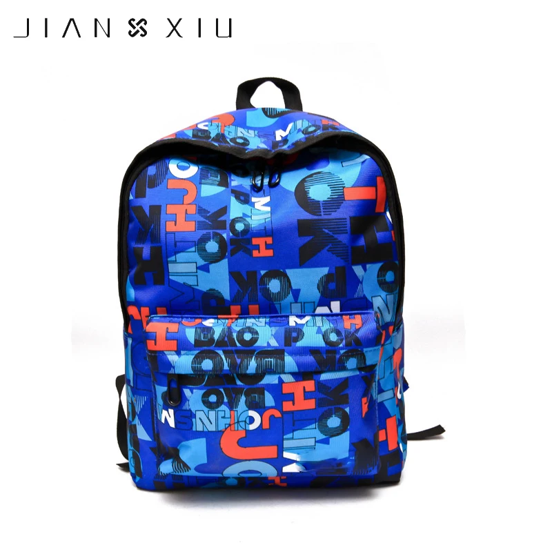 

JIANXIU Oxford Backpack Student Large-capacity School Bag Water-proof Travel Bag Unisex Backpack