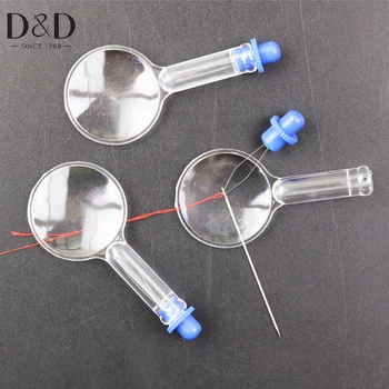 

New Style 3pcs/pack Needle Threader DIY Handmade Tools Transparent Plastic Magnifier Sewing Needle Threader Sewing Accessories